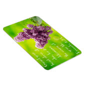 Purple lilacs bible verse Proverbs 4:23 Magnet マグネット (右側)