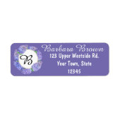 Purple Lilacs Return Address Label ラベル (正面)