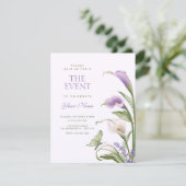 Purple lily floral  招待状 (スタンド正面)