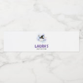 Purple Little Boo Ghost Witch Baby Shower ペットボトルラベル (シングルラベル)