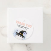 Purple Little Boo Ghost Witch Baby Shower Round フェイバータグ (インサイチュ)