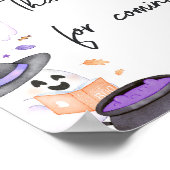 Purple Little Boo Halloween Thank for 来's ポスター (角)