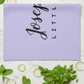 Purple Little Chefスクリプト名シンプルパーソナライズされた キッチンタオル (折り畳み)