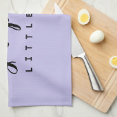 Purple Little Chefスクリプト名シンプルパーソナライズされた キッチンタオル (四つ折り)