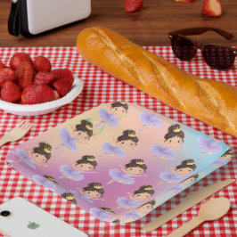 Purple Little Princess Ball ペーパープレート