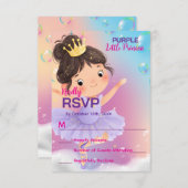 Purple Little Princess Ball 出欠カード (正面/裏面)