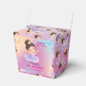 Purple Little Princess Ball Favor Box フェイバーボックス (正面サイド)