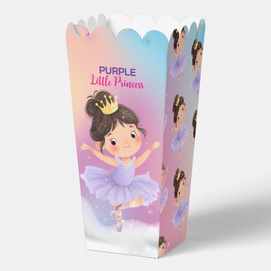 Purple Little Princess Ball Favor Box フェイバーボックス (正面)
