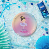 Purple Little Princess Ball Paper Plate ペーパープレート (パーティー)