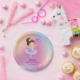 Purple Little Princess Ball Paper Plate ペーパープレート