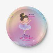 Purple Little Princess Ball Paper Plate ペーパープレート (正面)