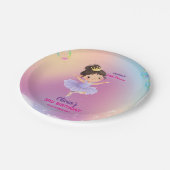 Purple Little Princess Ball Paper Plate ペーパープレート (アングル)