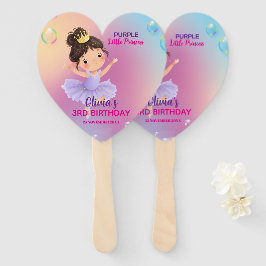 Purple Little Princess Ball Set of Fans ハンドファン