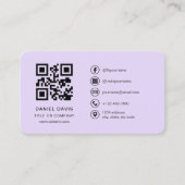 Purple Logo QR Code Professional 名刺 (正面)