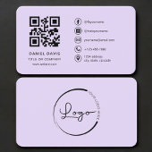 Purple Logo QR Code Professional 名刺