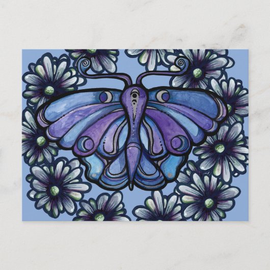 Purple Luna Moth MoonChild Moon Moths              ポストカード (正面)