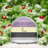 Purple Lunarian flag with moon snow globe (クリスマス)