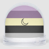 Purple Lunarian flag with moon snow globe (裏面)