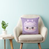 Purple Macaron Sweet Kawaii Cushion Pillow クッション (椅子)
