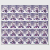 Purple Magical Dragon Baby Shower ラッピングペーパー (フラット)