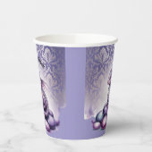 Purple Magical Dragon Baby Shower 紙コップ (左)