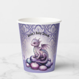 Purple Magical Dragon Baby Shower 紙コップ