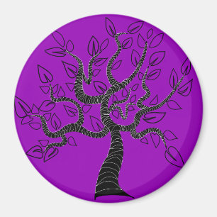 Purple Magnet with Tree of Life - Choose Color マグネット