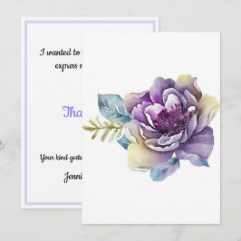 Purple Magnoliaデスクから個人用テンプレート サンキューカード