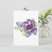 Purple Magnoliaデスクから個人用テンプレート サンキューカード (スタンド正面)