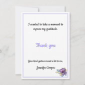 Purple Magnoliaデスクから個人用テンプレート サンキューカード (裏面)