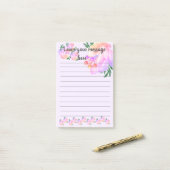 Purple Magnoliaメッセージ離れの投稿ノート ポストイット (デスク上)