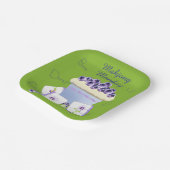 Purple Mahjong Tiles and Blueberry Cupcake  ペーパープレート (傾斜あり)