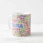 Purple Mama Boho Floral 3D Effect  コーヒーマグカップ (正面左)