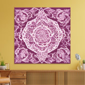 Purple mandala AI art  キャンバスプリント (インサイチュ (リビング))