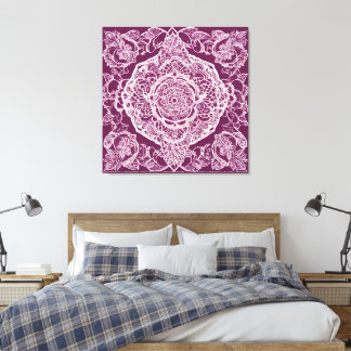 Purple mandala AI art  キャンバスプリント