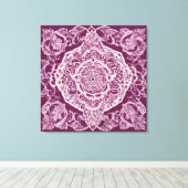 Purple mandala AI art  キャンバスプリント (インサイチュ (ウッドフロア))