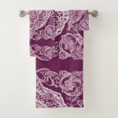 Purple mandala AI art  バスタオルセット (インサイチュ)