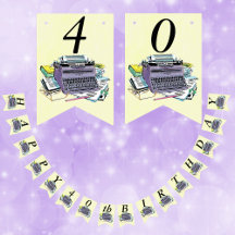 Purple Manual Manual Typewriter Books Birthday 
