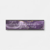 Purple Marble Agate Office Door Sign サインプレート (正面)