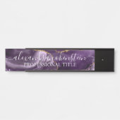 Purple Marble Agate Office Door Sign サインプレート (正面)