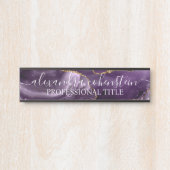 Purple Marble Agate Office Door Sign サインプレート (正面)