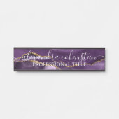 Purple Marble Agate Office Door Sign サインプレート (正面)