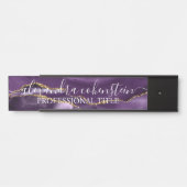 Purple Marble Agate Office Door Sign サインプレート (正面)