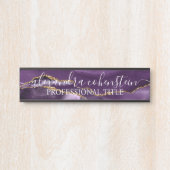 Purple Marble Agate Office Door Sign サインプレート (正面)