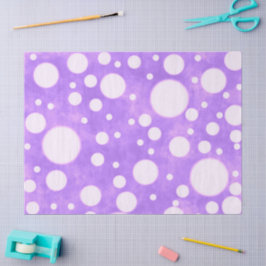 Purple Marble White Polka Dots Pattern Decoupage 薄葉紙