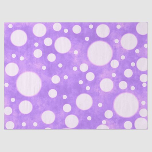 Purple Marble White Polka Dots Pattern Decoupage 薄葉紙 (正面)