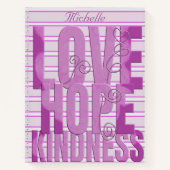 Purple Marbled Inspirational ノートブック (正面)