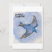 Purple Martin Greeting Card 招待状 (正面)