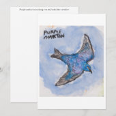 Purple Martin Greeting Card 招待状 (正面/裏面)
