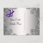 Purple Masquerade日付を保存 案内ポストカード (裏面)